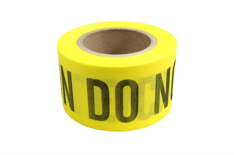 AccuformNMC PT9RT Caution, Do Not Enter Repulpable Barricade Tape, Yellow 3" x 1620"