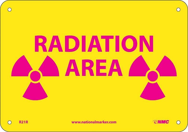AccuformNMC MRAD OSHA Caution Safety Sign, Radiation Area