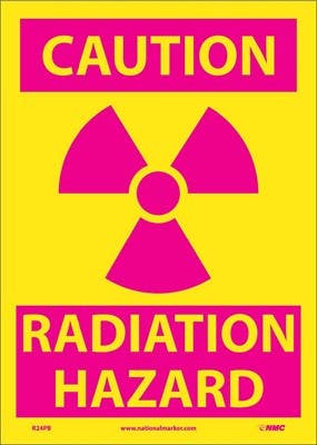 AccuformNMC MRAD OSHA Caution Safety Sign, Radiation Hazard