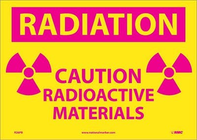 AccuformNMC MRAD Radiation Safety Sign, Caution - Radioactive Materials