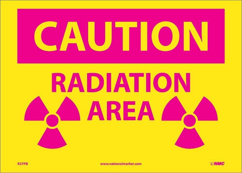 AccuformNMC R27 Caution, Radiation Area Sign, 10" x 14"