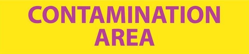 AccuformNMC RI13 Radiation Insert, Contamination Area Sign, 1.75" x 8", Polycarbonate .020