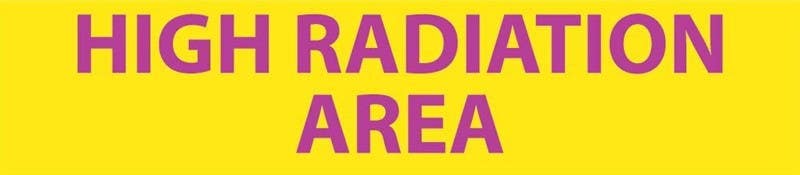 AccuformNMC RI18 Radiation Insert, High Radiation Insert Area Sign, 1.75" x 8", Polycarbonate .020
