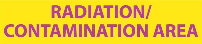 AccuformNMC RI23 Radiation Insert, Contamination Area Sign, 1.75" x 8", Polycarbonate .020
