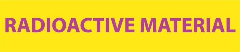 AccuformNMC RI24 Radiation Insert, Radioactive Material Sign, 1.75" x 8", Polycarbonate .020