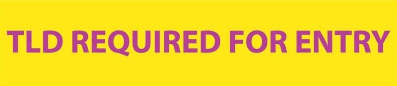 AccuformNMC RI30 Radiation Insert, TLD Required For Entry Sign, 1.75" x 8", Polycarbonate .020