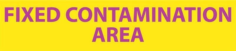 AccuformNMC RI31 Radiation Insert, Fixed Contamination Area Sign, 1.75" x 8", Polycarbonate .020