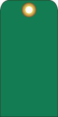 AccuformNMC RPT158 Blank Tag Green, 6" x 3", Unrippable Vinyl, 25/Pk