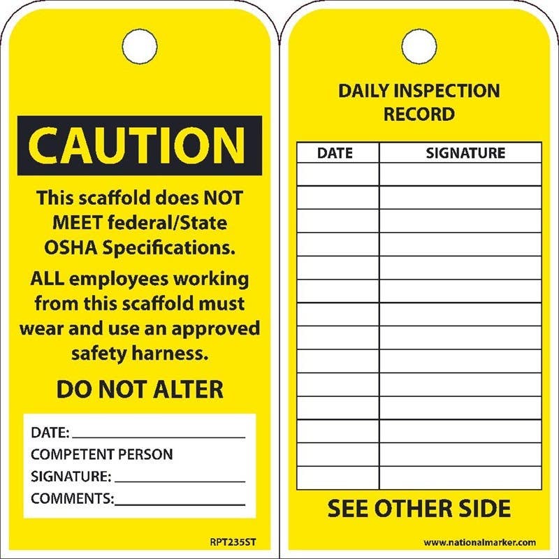 AccuformNMC TAR101 Caution Tags By-The-Roll, Do Not Alter, PF-Cardstock, 100/Roll
