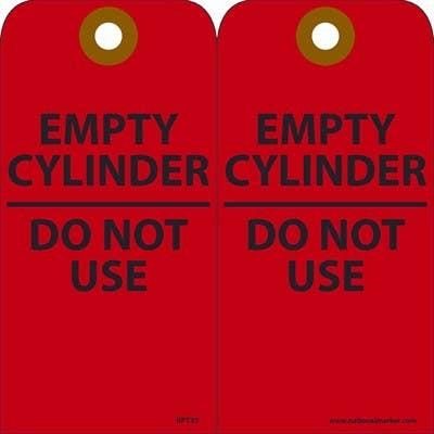 AccuformNMC RPT35 Empty Cylinder Do Not Use, 6" x 3", Unrippable Vinyl, 25/Pk