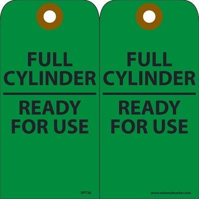 AccuformNMC RPT36 Full Cylinder Ready For Use, 6" x 3", Unrippable Vinyl, 25/Pk