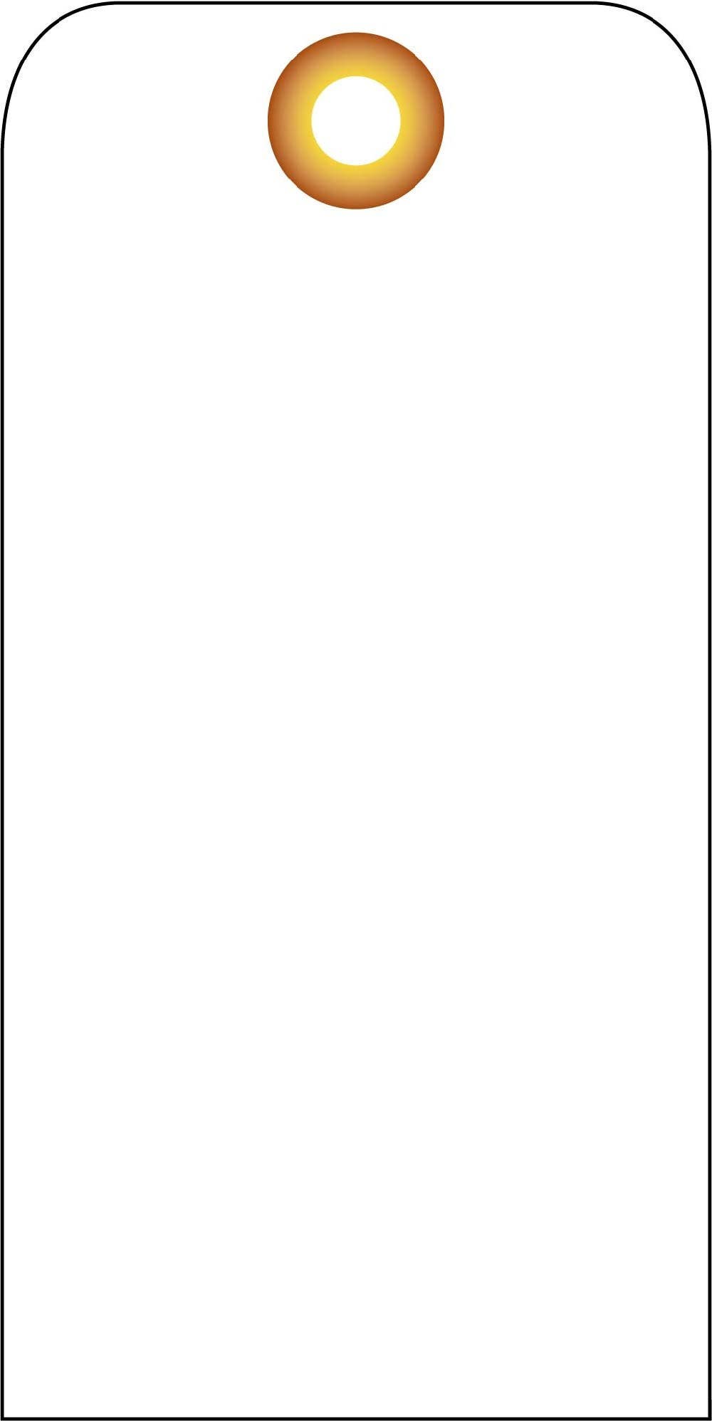 AccuformNMC RPT51 Blank Tag White, 6" x 3", Unrippable Vinyl, 25/Pk