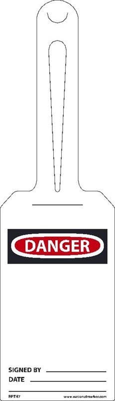 AccuformNMC TAL321 Loop 'n Strap, OSHA Danger Safety Tag, 25/Pk