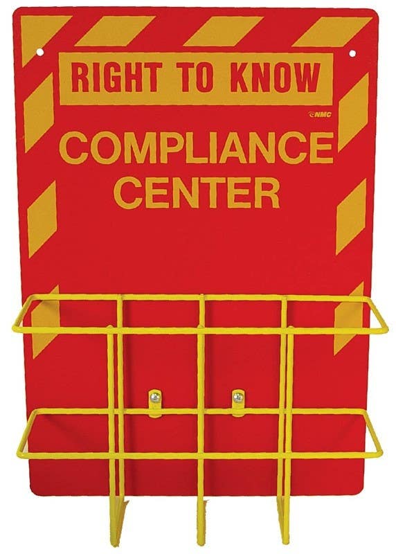 AccuformNMC RTK3 Right To Know Compliance Center, w/ Back Board & Rack Only, 20" x 14"
