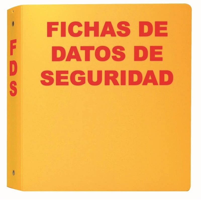 AccuformNMC RTK61SP Safety Data Sheet Binder (Spanish), Yellow, 11" x 8.50"