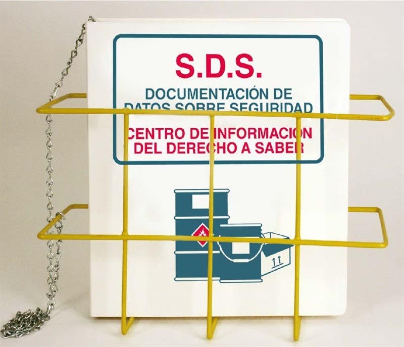 AccuformNMC RTK65SP Right To Know Center (Spanish), Rack, Binder, Chain, Economy (No Backboard), 11" x 15"