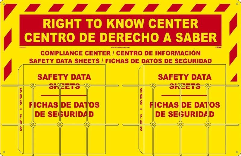 AccuformNMC ZRS316 Right-To-Know Compliance Center, Basket-Style Aluminum Centers