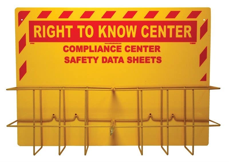 AccuformNMC RTK85 Right To Know Center w/ Backboard, 2 Racks & Mounting Hardware (No Binders), 20" x 31"