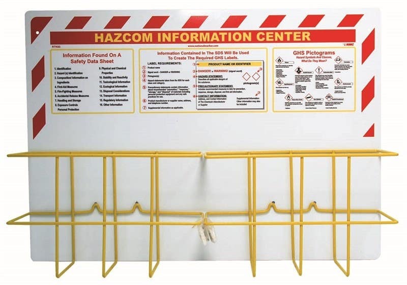 AccuformNMC RTK86 Right To Know Center w/ Backboard, 2 Racks & Mounting Hardware (No Binders), 20" x 28"