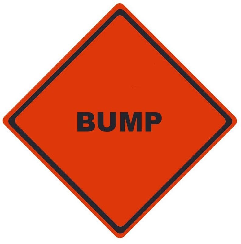 AccuformNMC RU Bump, Traffic Roll-Up Sign