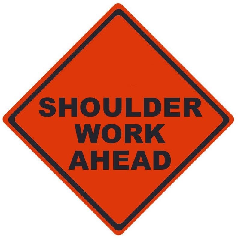 AccuformNMC RU Shoulder Work Ahead, Traffic Roll-Up Sign