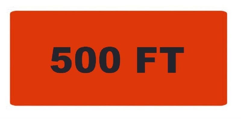 AccuformNMC RU 500 FT, Roll-Up Sign Overlay, 8" x 22"