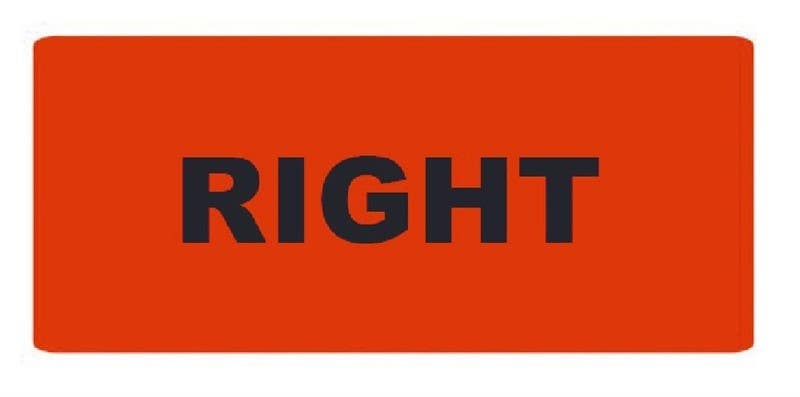 AccuformNMC RU Right, Roll-Up Sign Overlay, 8" x 22"