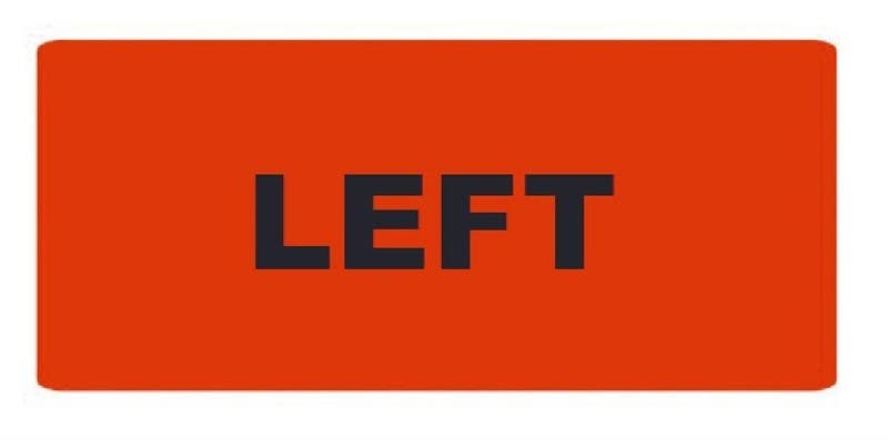 AccuformNMC RU Left, Roll-Up Sign Overlay, 8" x 22"