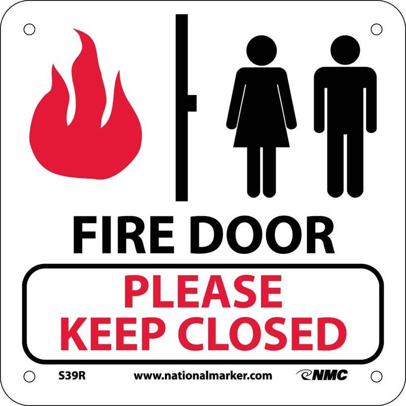 AccuformNMC MEXT Safety Sign, Fire Door - Please Keep Door Closed (Graphic)