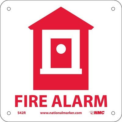 AccuformNMC MFXG Safety Sign, Fire Alarm (Graphic)