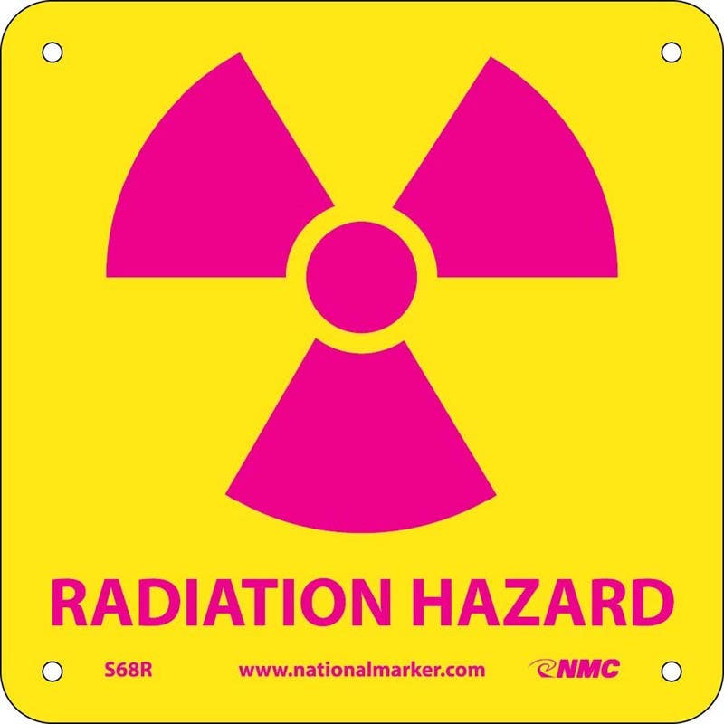 AccuformNMC S68 Radiation Hazard Sign w/ Graphic, 7" x 7"
