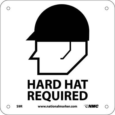 AccuformNMC S9 Hard Hat Required w/Graphic, 7" x 7"