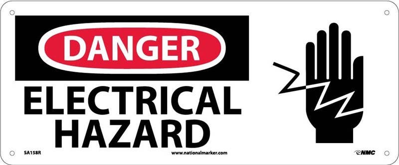 AccuformNMC MELC150 OSHA Danger Safety Sign, Electrical Hazard with Graphic, 7" x 17"