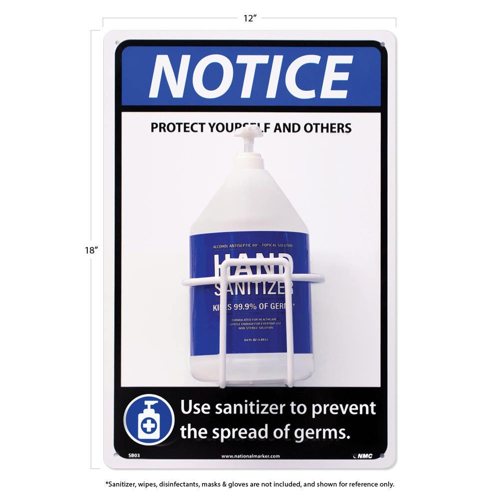 AccuformNMC SB03 Hand Sanitizer Station, 18" x 12"