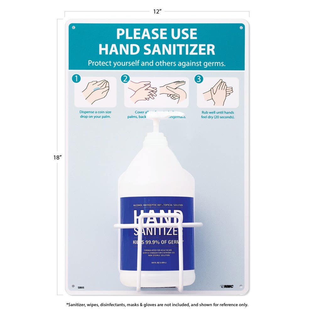AccuformNMC SB05 Hand Sanitizer Station (Instructional), 18" x 12"