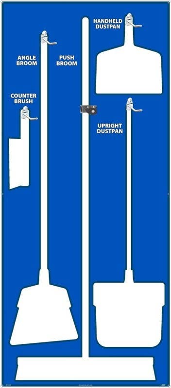 AccuformNMC SB10 Janitorial Shadow Board, Board Only, 68" x 30"