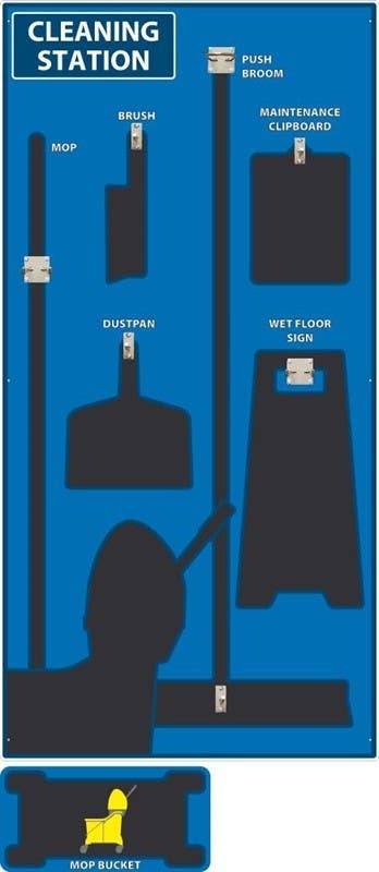 AccuformNMC SB14 Cleaning Station Shadow Board, Board Only, 72" x 36"