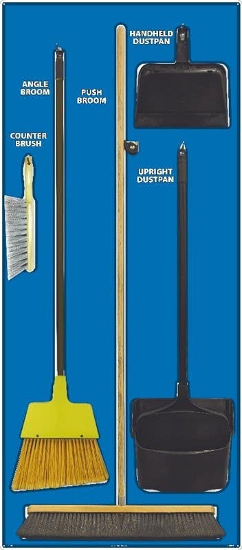 AccuformNMC SBK10 Janitorial Shadow Board, Combo Kit, 68" x 30"