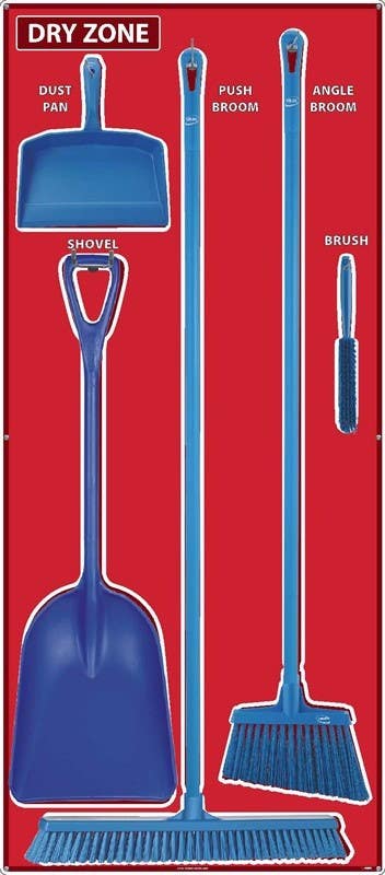 AccuformNMC SBK1 Dry Zone Shadow Board, Combo Kit, 68" x 30"