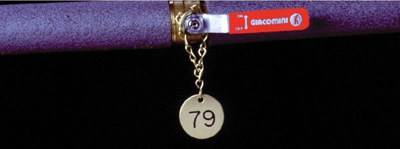 AccuformNMC SBT Numbered Brass Valve Tags, 1.50" x 1.50"