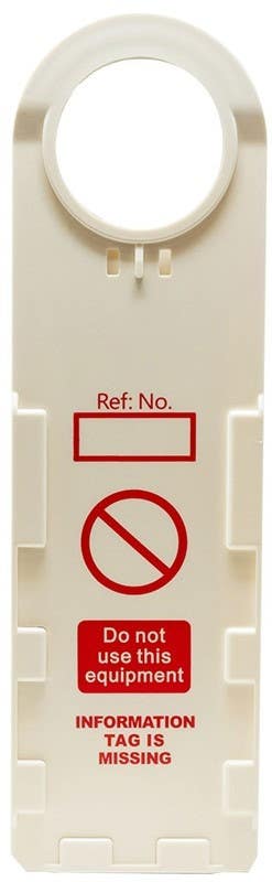 AccuformNMC TSS809 Scaffold Status Safety Tag Holder, Do Not Use This Equipment Information Tag Is Missing, 12.17" x 3.66"