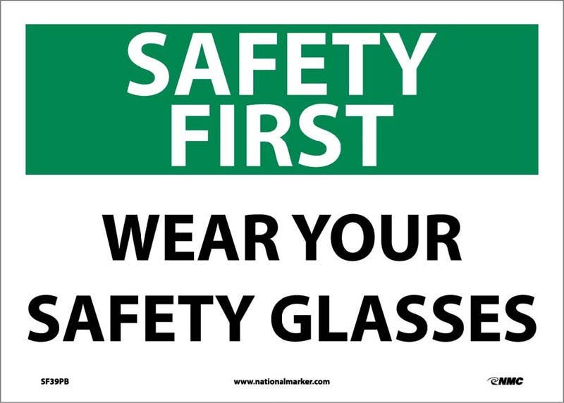 AccuformNMC MPPE OSHA Caution Safety Sign, Wear Eye Protection