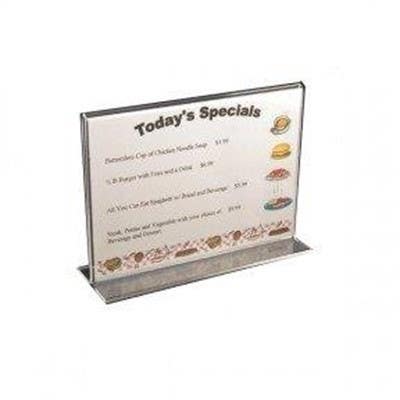 AccuformNMC SHT75 Acrylic T-Sign Holder, 7" x 5", Loads From Sides Or Bottom - Landscape Orientation