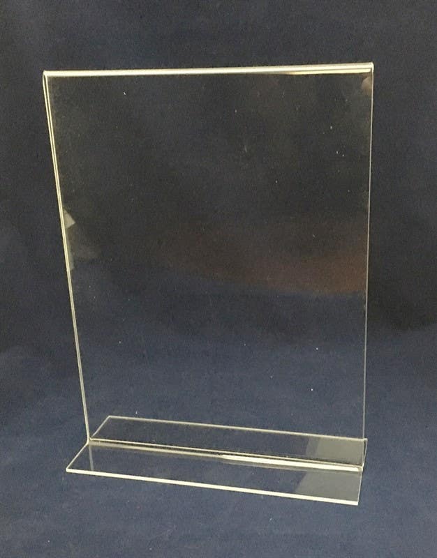 AccuformNMC SHT8511 Acrylic T-Sign Holder, 8.5" x 11", Loads From Sides Or Bottom - Portrait Orientation