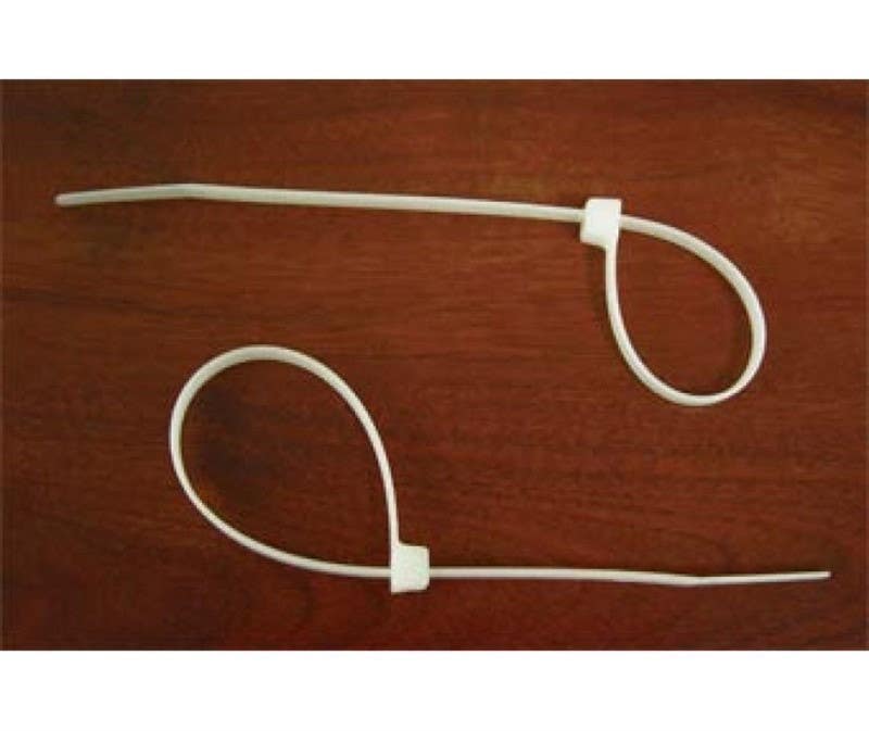 AccuformNMC SLF1 6 " Self Locking Fastners, White, 25/Pk