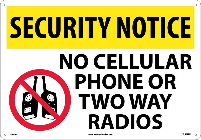 AccuformNMC MRFQ OSHA Notice Safety Sign, Turn Off Cellular Phones, Pagers And Other Wireless Devices