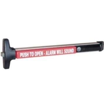 Detex 101802 Peel & Stick Door Sign "Push To Open - Alarm Will Sound"