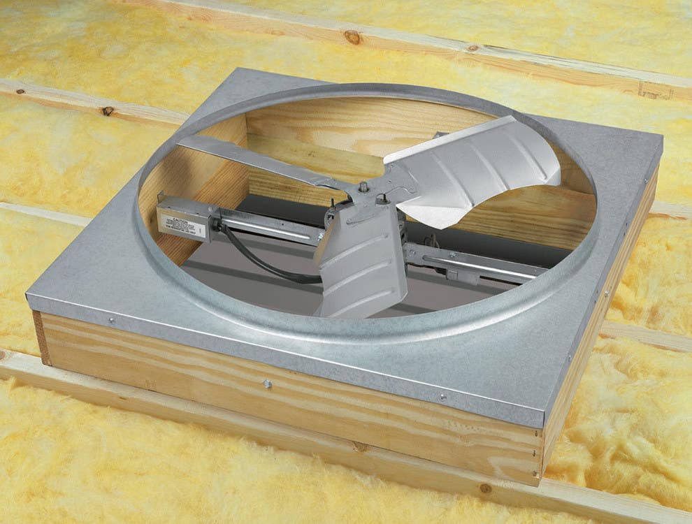 Air Vent Inc. 54301 Whole-House Fan With Shutter, 24-In.