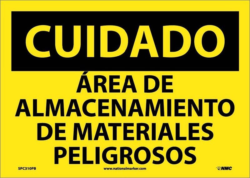 AccuformNMC SPC310 Caution, Restricted Area Sign (Spanish), 10" x 14"
