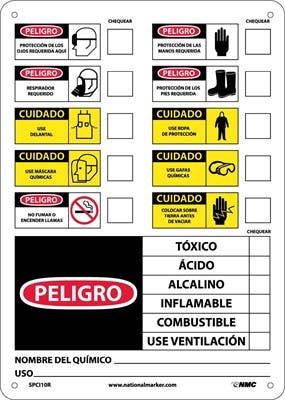 AccuformNMC SPCI10 Chemical ID Label (Spanish), 14" x 10"